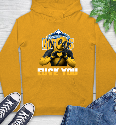 NBA Denver Nuggets Deadpool Love You Fuck You Basketball Sports Hoodie 2