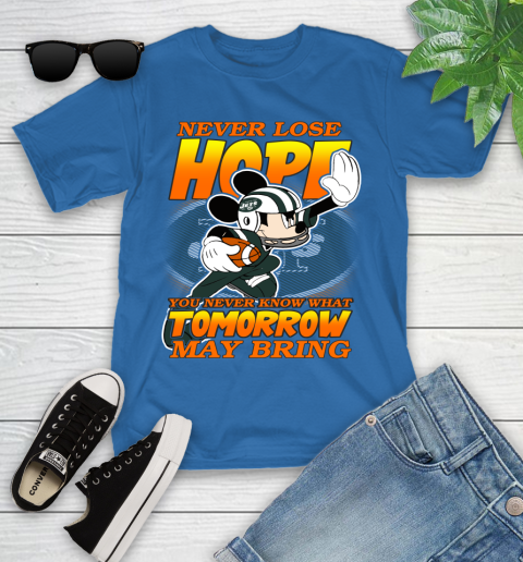 New York Jets NFL Football Mickey Disney Never Lose Hope Youth T-Shirt 12