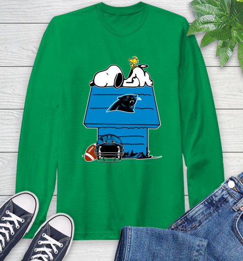 Carolina Panthers NFL Football Snoopy Woodstock The Peanuts Movie Long Sleeve T-Shirt 7