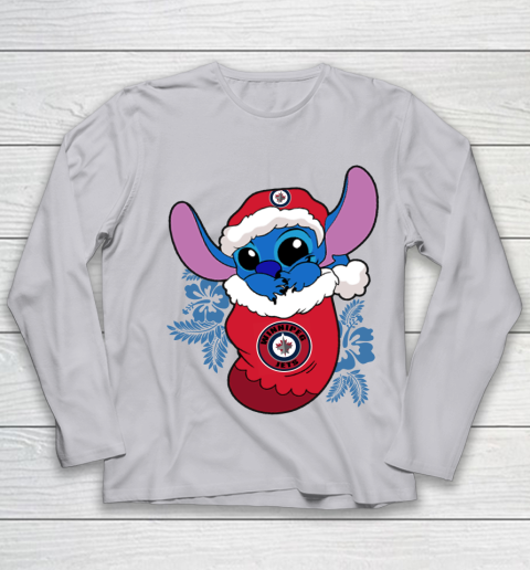Winnipeg Jets Christmas Stitch In The Sock Funny Disney NHL Youth Long Sleeve 5