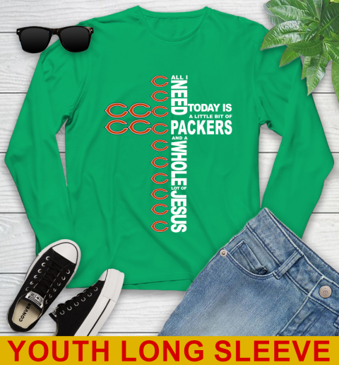 NFL All I Need Today Is A Little Bit Of Chicago Bears Shirt Youth Long Sleeve 7
