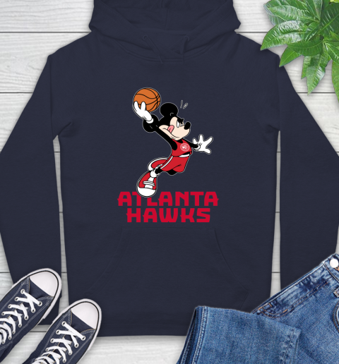 NBA Basketball Atlanta Hawks Cheerful Mickey Mouse Shirt Hoodie 4