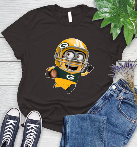 NFL Green Bay Packers Minions Disney Football Sports Women's T-Shirt 8