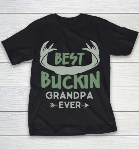 Grandpa Funny Gift Apparel  Deer Hunting Bucking Grandpa Youth T-Shirt
