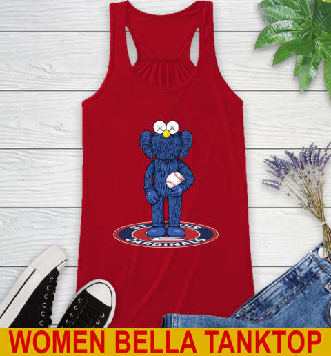 MLB Baseball St.Louis Cardinals Kaws Bff Blue Figure Shirt Racerback Tank 6