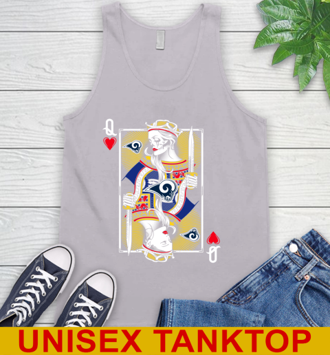 NFL Football Los Angeles Rams The Queen Of Hearts Card Shirt Tank Top 3