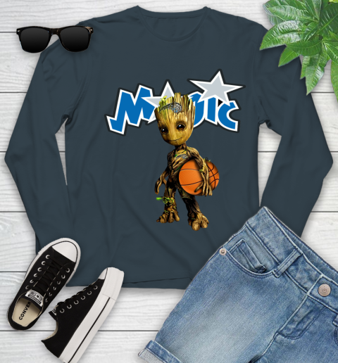 Orlando Magic NBA Basketball Groot Marvel Guardians Of The Galaxy Youth Long Sleeve 8