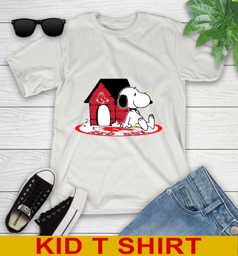 MLB Baseball Boston Red Sox Snoopy The Peanuts Movie Shirt Youth T-Shirt 12