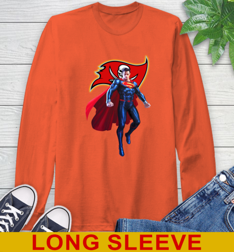 NFL Superman DC Sports Football Tampa Bay Buccaneers Long Sleeve T-Shirt 5