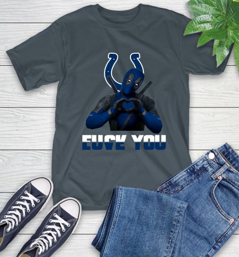 NHL Indianapolis Colts Deadpool Love You Fuck You Football Sports T-Shirt 10