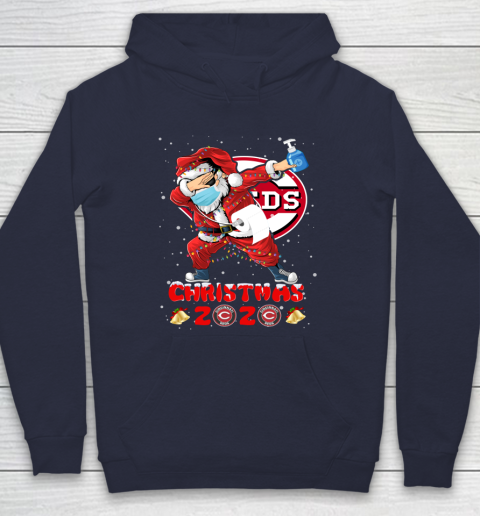 Cincinnati Reds Funny Santa Claus Dabbing Christmas 2020 MLB Hoodie 2