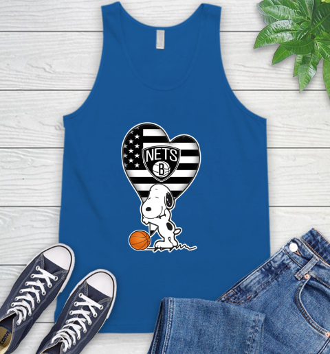 Brooklyn Nets NBA Basketball The Peanuts Movie Adorable Snoopy Tank Top 5