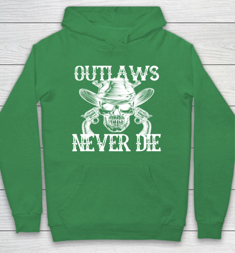 Outlaws Never Die shirt skull biker Hoodie 5