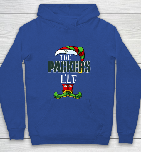 Green Bay Packers Christmas ELF Funny NFL Youth Hoodie 6