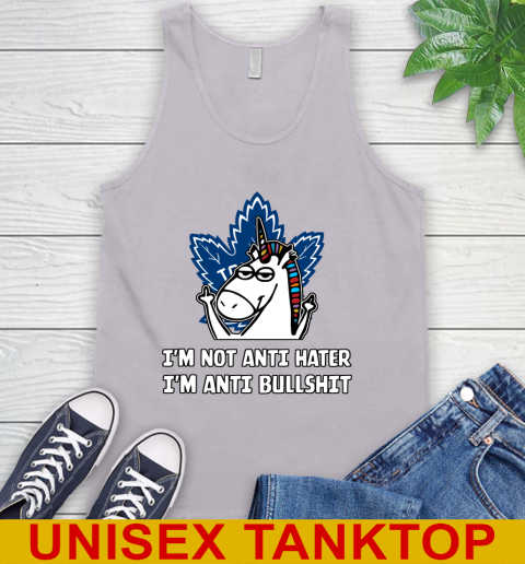 Toronto Maple Leafs NHL Hockey Unicorn I'm Not Anti Hater I'm Anti Bullshit Tank Top 4