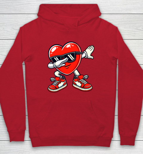 Dabbing Heart Funny Gifts Valentines Day Hoodie 6