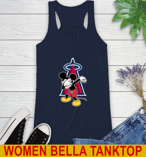 Los Angeles Angels MLB Baseball Dabbing Mickey Disney Sports Racerback Tank 11