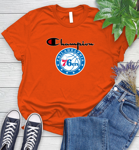 NBA Basketball Philadelphia 76ers Champion Shirt Women's T-Shirt 2