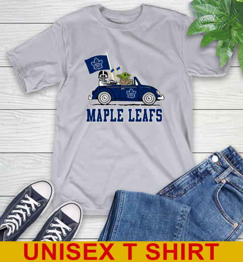 NHL Hockey Toronto Maple Leafs Darth Vader Baby Yoda Driving Star Wars Shirt T-Shirt 6