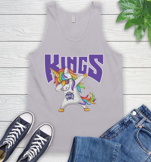 Sacramento Kings NBA Basketball Funny Unicorn Dabbing Sports Tank Top 4