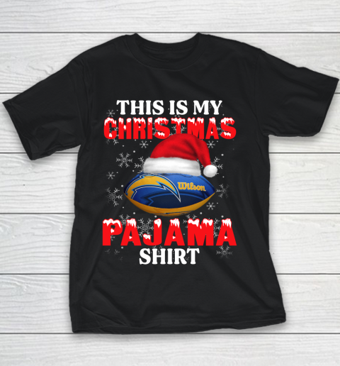 Los Angeles Chargers This Is My Christmas Pajama Shirt NFL Youth T-Shirt
