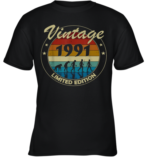 Vintage 1991 Birthday Youth T-Shirt