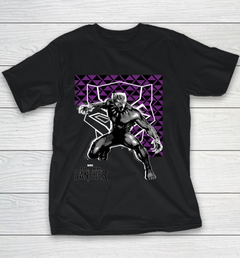 Marvel Black Panther Movie Patterned Spray Paint Youth T-Shirt