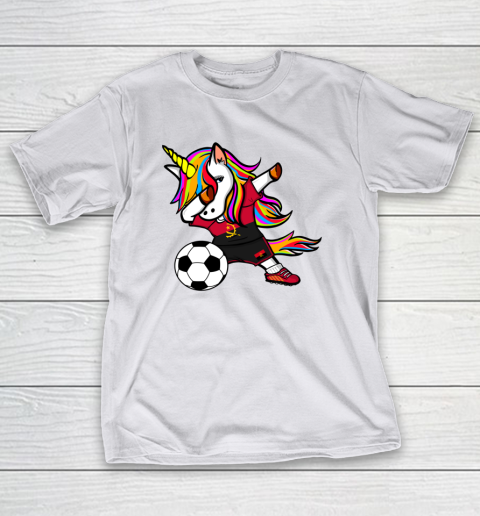 Funny Dabbing Unicorn Angola Football Angolan Flag Soccer T-Shirt 12