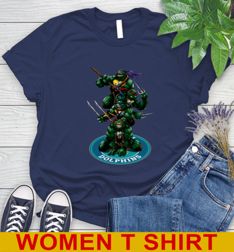 NFL Football Miami Dolphins Teenage Mutant Ninja Turtles Shirt Women's T-Shirt 12