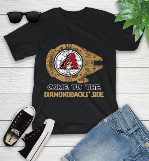 MLB Come To The Arizona Diamondbacks Side Star Wars Baseball Sports Youth T-Shirt