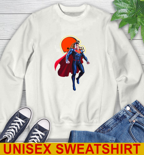 NFL Superman DC Sports Football Cleveland Browns Sweatshirt