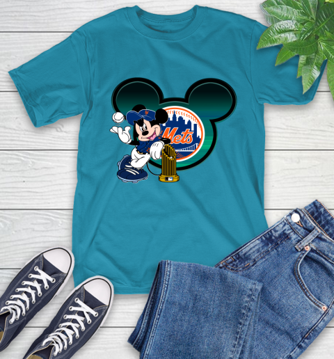 MLB New York Mets The Commissioner's Trophy Mickey Mouse Disney T-Shirt 8