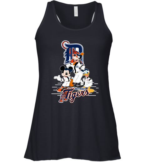 Detroit Tigers Mickey Donald And Goofy Baseball Racerback Tank