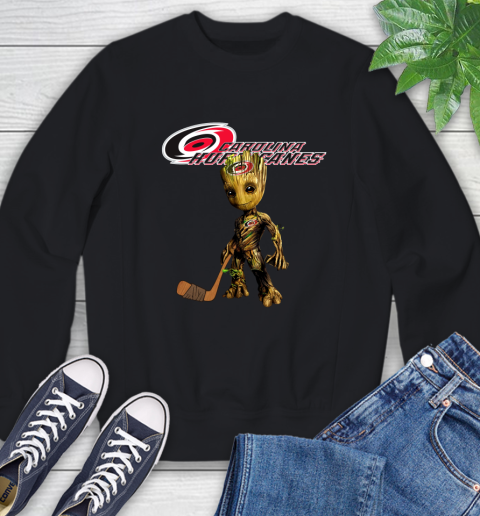 Carolina Hurricanes NHL Hockey Groot Marvel Guardians Of The Galaxy Sweatshirt 2