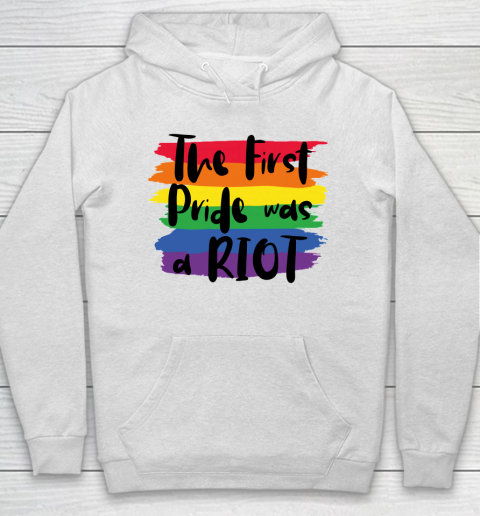The First Pride Was A RIOT Fitted LGBT Gay Hoodie