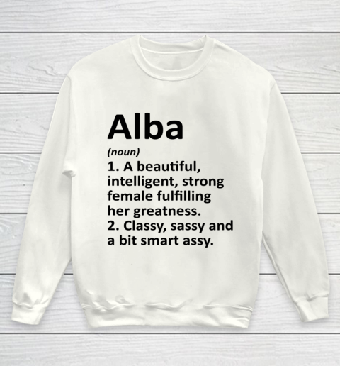 ALBA Definition Personalized Name Funny Christmas Youth Sweatshirt