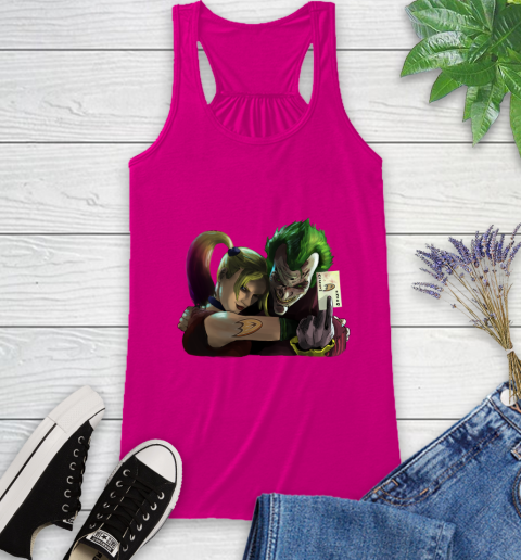 Anaheim Ducks NHL Hockey Joker Harley Quinn Suicide Squad Racerback Tank - Image 9