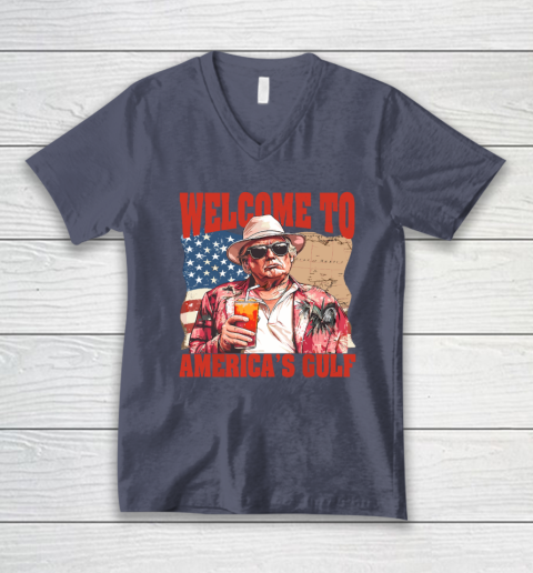 President Trump Welcome To America's Gulf Mexico V-Neck T-Shirt 6