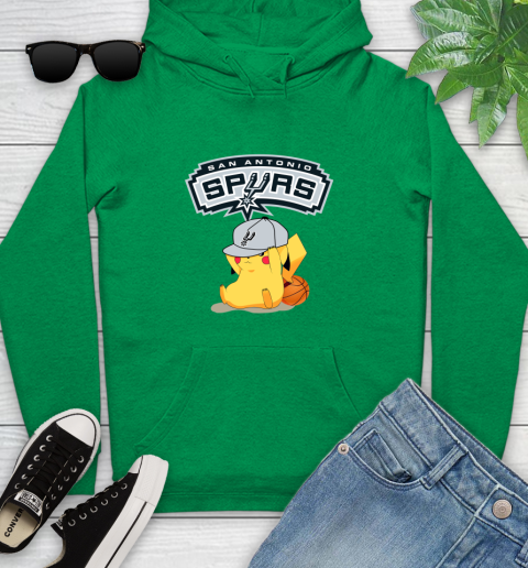 NBA Pikachu Basketball Sports San Antonio Spurs Youth Hoodie 7