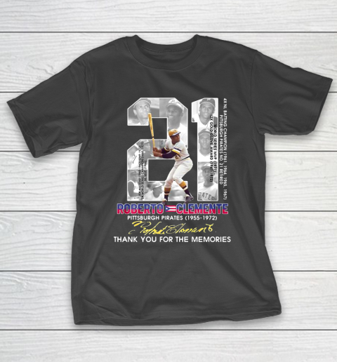 Roberto Clemente Signature Thank You For The Memories T-Shirt