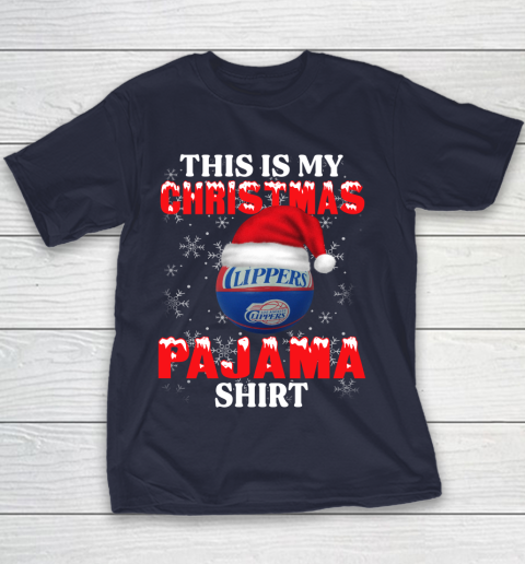 LA Clippers This Is My Christmas Pajama Shirt NBA Youth T-Shirt 2