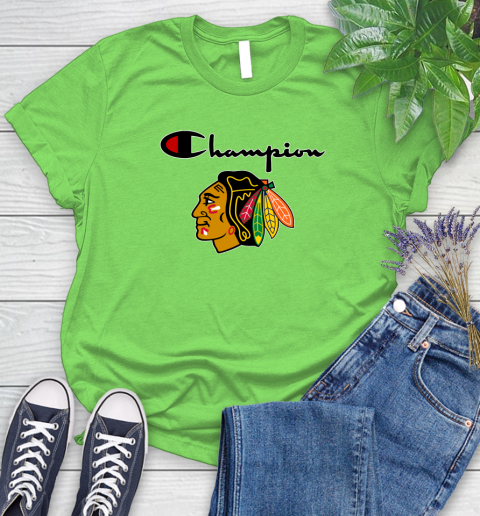 NHL Hockey Chicago Blackhawks Champion Shirt Women's T-Shirt 7