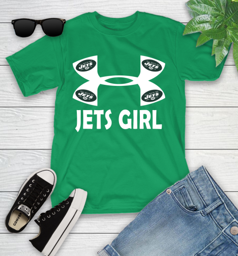 NFL New York Jets Girl Under Armour Football Sports Youth T-Shirt 8