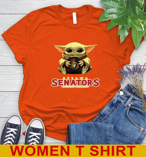 NHL Hockey Ottawa Senators Star Wars Baby Yoda Shirt 92