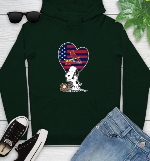 St.Louis Cardinals MLB Baseball The Peanuts Movie Adorable Snoopy Youth Hoodie 13