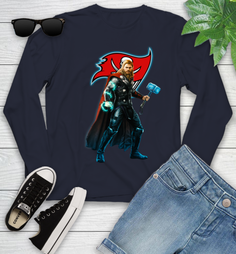 NFL Thor Avengers Endgame Football Tampa Bay Buccaneers Youth Long Sleeve 3