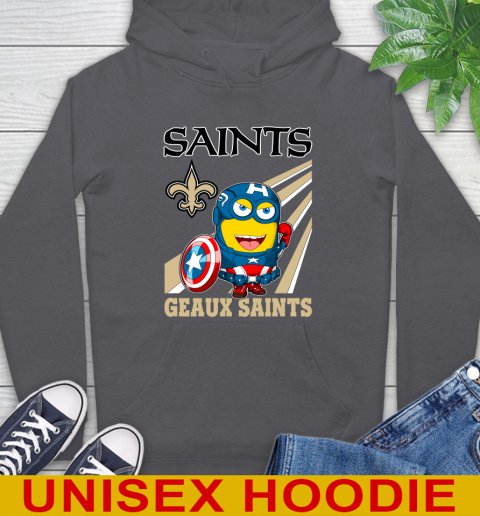 NFL Football New Orleans Saints Captain America Marvel Avengers Minion Shirt Hoodie 7