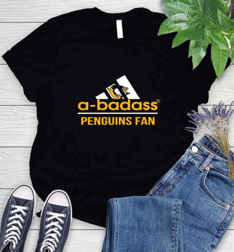 NHL A Badass Pittsburgh Penguins Fan Adidas Hockey Sports Women's T-Shirt