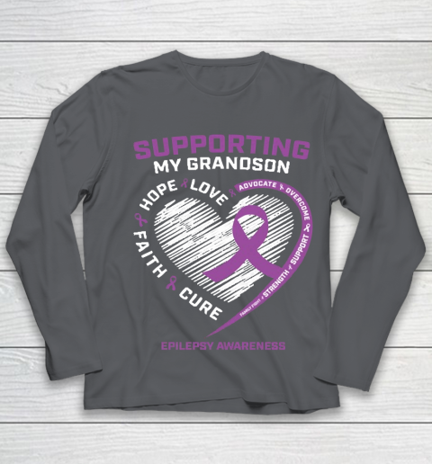 Men Women Long Grandma Sports Gift For Grandson Funny Apparel Grandpa Grandpa Sleeve Youth Purple | Tee