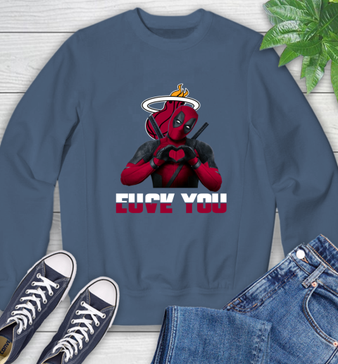 NBA Miami Heat Deadpool Love You Fuck You Basketball Sports Sweatshirt 8